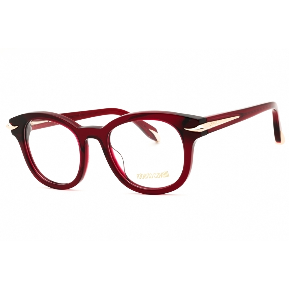Roberto Cavalli VRC044M Eyeglasses Dark Burgundy Acetate Round